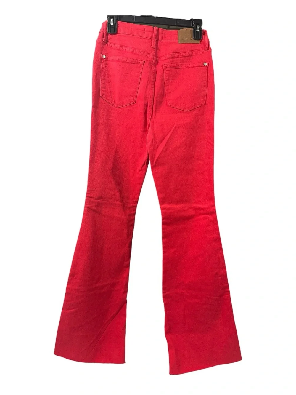 Judy Blue High Waist Tummy Control Garment Dyed Red Flare Jeans 5/27